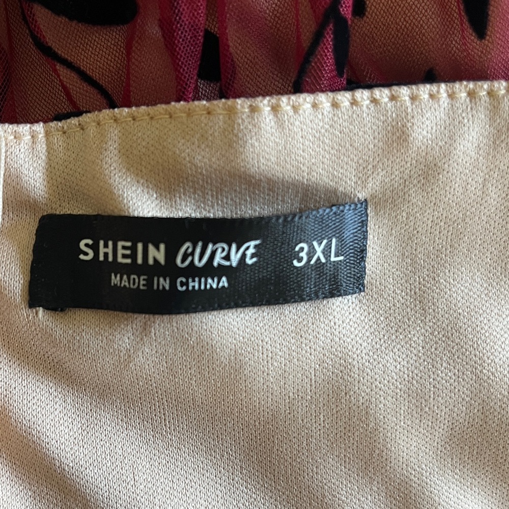 Ball Gown Red Chiffon Floor Length - image 3